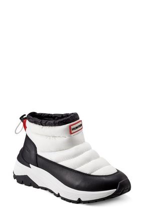 Hunter Anne Waterproof Snow Boot in White/Black at Nordstrom, Size 10