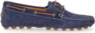 Tod's Blue Lace-up Loafers
