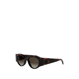Celine Sunglasses, female, Brown, Size: 50 MM Triomphe Stamp Sunglasses