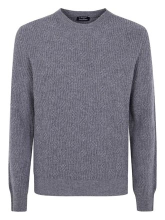 Barba Round Neck Embroidery Sweater