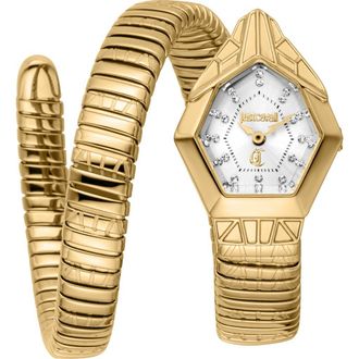 新品タグ付き　Just Cavalli ゴールドスパンコールドレス 38 M フラワースパンコールドレス/ノースリーブ/パール/Vカット