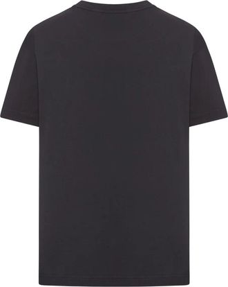 Palm Angels Curved Logo Reg T-Shirt Schwarz Off White