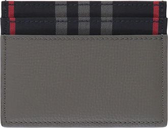 Burberry Kaarthouder - Heren - Portefeuilles - Grijs - ONE Size - Leer - Accessoires