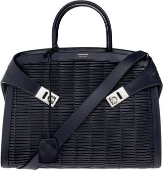 Ferragamo Hug Bag - Bags - Hombre - Azul - ONE SIZE