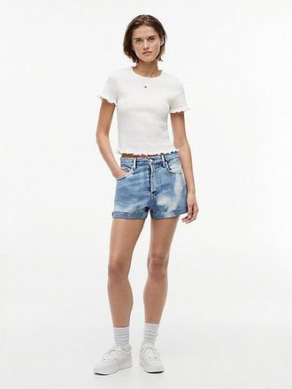 Tommy Hilfiger Tie-Dye Bleached Denim Shorts