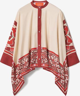 La DoubleJ Hemd aus Seidentwill Foulard Cobra Plac&eacute;e