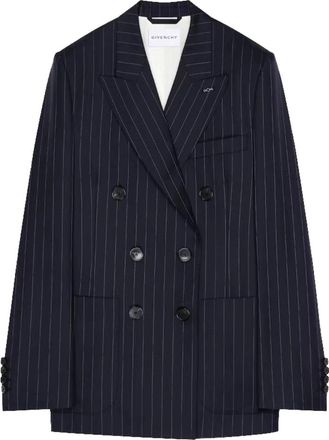 Givenchy 499 Double Breasted Jacket - Dames - Blazers - Blauw - XS - Jassen