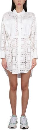 Msgm Abito Dress - Dames - Shirt Kleedjes - Wit - M - Kleedjes