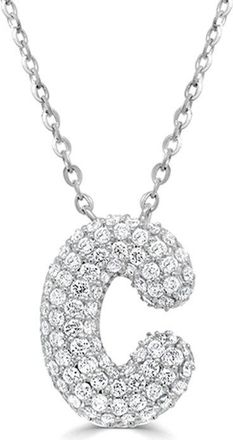 Sabrina Designs 14K 0.46 Ct. Tw. Diamond Initial Necklace