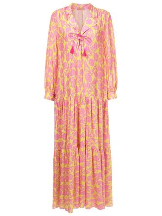 Clube Bossa Abito Blandine lungo a fiori - Rosa