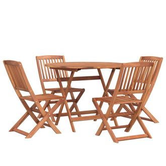vidaXL Juego De Comedor De Jard&iacute;n 5 Piezas Madera Maciza De Acacia Vidaxl