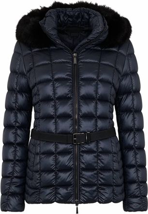 Moorer Womens Long-Sleeved Down Jacket In Blue