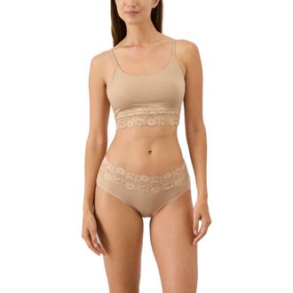 Pact Lace Modern Scoop Bralette Made With Organic Cotton in Sesame at Nordstrom, Size Xx-Large