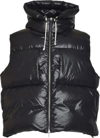 Jil Sander hooded zip gillet - Black