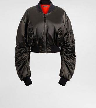 Dolce & Gabbana Oversized Nylon Canvas Jacket - Woman Coats And Jackets Grey 40