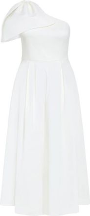City Chic Captivated One Shoulder Maxi Dress in Ivory at Nordstrom, Size Xxxs