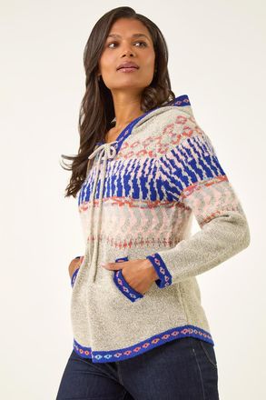 Roman Nordic Print Hooded Jumper