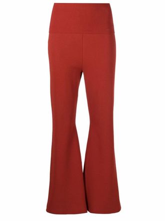 Stella McCartney compact knit flared trousers - women - Polyester/Viscose - 40