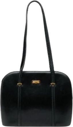 Bally Pre-owned Shoulder Bags, female, Black, Size: ONE SIZE Pre-owned Leather Shoulder Bag