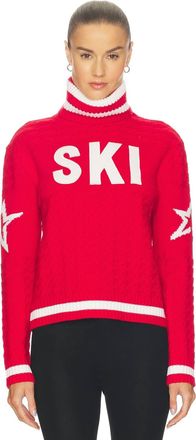 Perfect Moment Glacier Turtleneck Sweater In Red