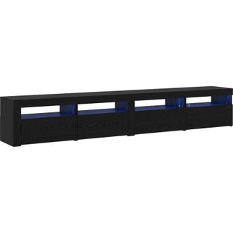 vidaXL Vidaxl - Conjunto De Mueble Para Tv 3 Pcs Roble Negro 240 X 35 X 40 Cm