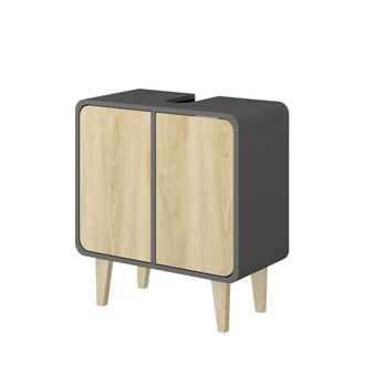 Vicco Mueble Bajo Lavabo Arla, Antracita/roble Dorado, 60 X 61 Cm