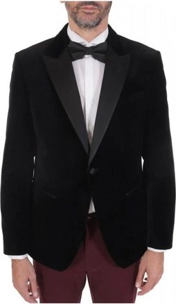 HUGO BOSS Hutson Smokingjas - Heren - Blazers - Zwart - XL - Katoen - Jassen