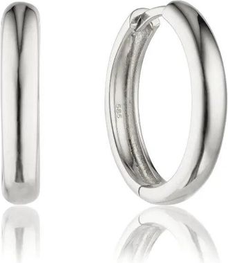 Lily & Roo Silver Medium Hoop Earrings