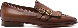 Santoni Mocassini con doppia fibbia - Marrone