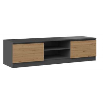 Topeshop Topeshop - Tivoli - Mueble De Tv De Estilo Moderno - 140x40x36cm - 2 Nichos + 2 Puertas - Almacenamiento De Equipos De Tv/audio