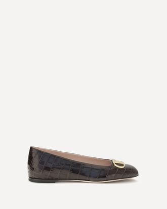 Valentino Garavani VLogo Signature croc-effect Ballerinas Female 37.5