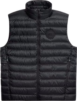 Canada Goose Quilted Black Insulated Vest with High Collar