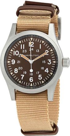 Hamilton Khaki Field Hand Wind Brown Dial Mens Watch H69439901