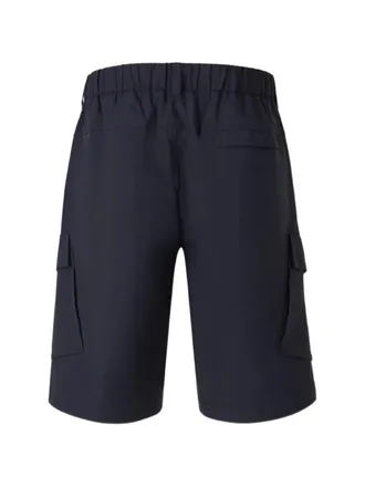 Herno Pleat-Detail Cargo Shorts - Navy