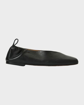 Aquatalia Clio Leather Ballerina Flats