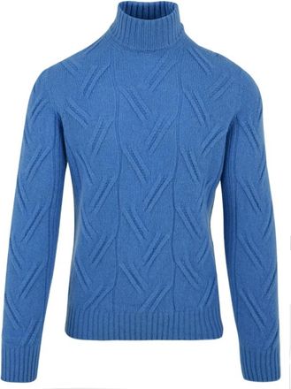 Drumohr Lichtblauwe Coltrui voor Heren - Heren - Coltruien - Blauw - M - Truien & Vesten
