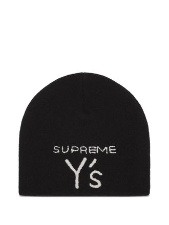 SUPREME x Ys Skull Berretto con ricamo - Nero