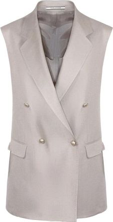 Tagliatore Vests - Dames - Gillet - Beige - L - Kostuums