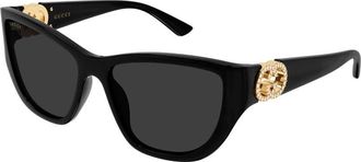 Gucci Grey Cat Eye Ladies Sunglasses GG2122S 002 56
