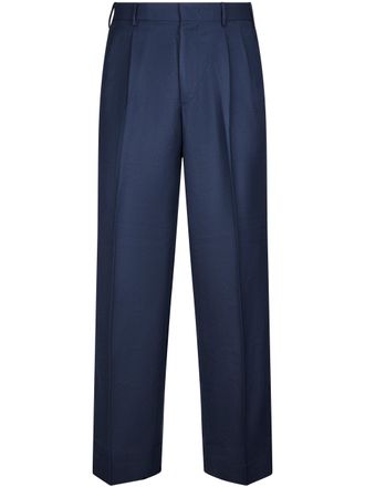 Cellar Door Tailored Straight-Leg Trousers with Adjustable Side Tabs