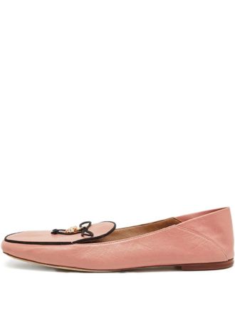 Tory Burch leather bow shoes - Pink