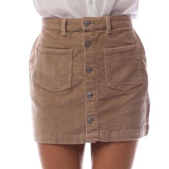 Only Geweldige corduroy minirok met hoge taille voor dames (Beige)