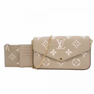 Louis Vuitton Cream Tourterelle Chain/Shoulder Wallet (Pre-Owned)