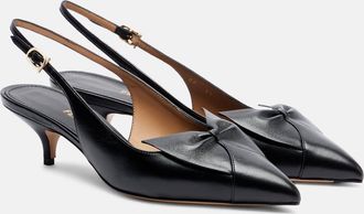 Ferragamo Felli 40 leather slingback pumps