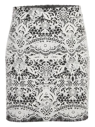 Maje lace fringe mini skirt - Black