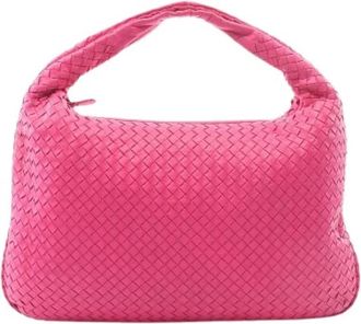 Bottega Veneta Pre-owned Intrecciato Schoudertas - Dames - Vintage Schoudertas - Roze - ONE Size - Leer - Vintage