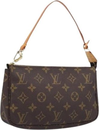 Louis Vuitton Pre-owned Pouch - Dames - Pre-owned - Bruin - Maat: ONE Size Leer