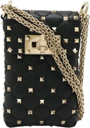 Valentino Borsa a tracolla per cellulare Pre-owned Rockstud in pelle - - Pre-owned - Donna - Nero - ONE SIZE