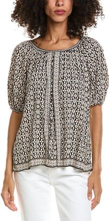 Max Studio Scoop Neck Puff Sleeve Blouse
