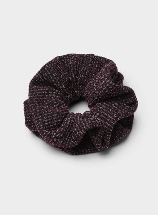 Simons Womens Large double-look tweed scrunchie